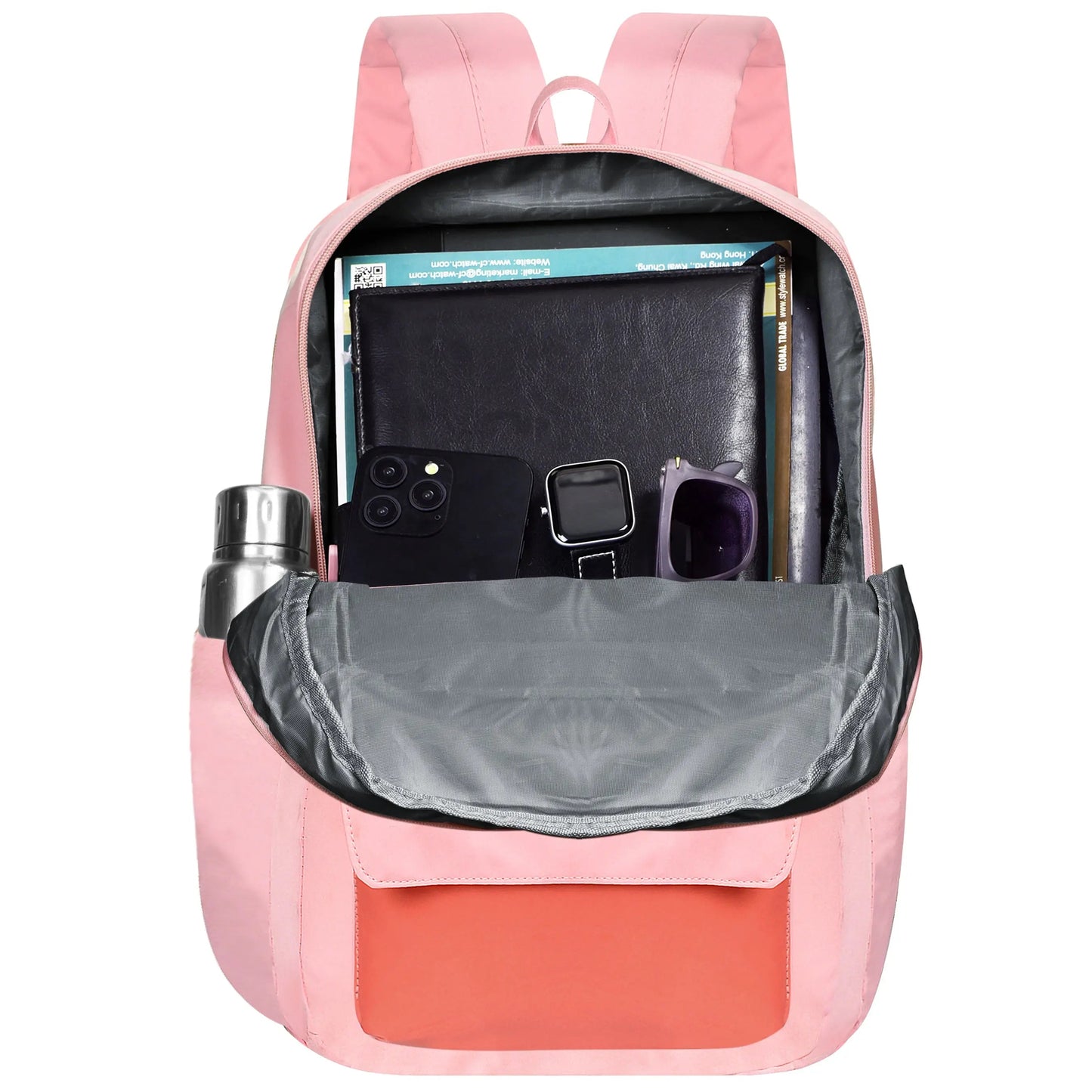 clouds love Backpacks 15.6 Inch College Cute Bookbag Anti Theft Women Casual School backpack for Unisex(Pink) optima-bags