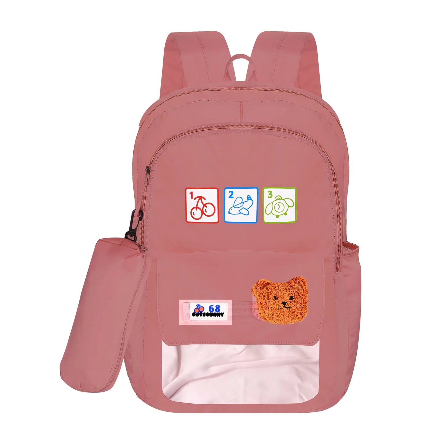 clouds love Backpacks 15.6 Inch College Cute Bookbag Anti Theft Women Casual School backpack for Unisex(Pink) optima-bags
