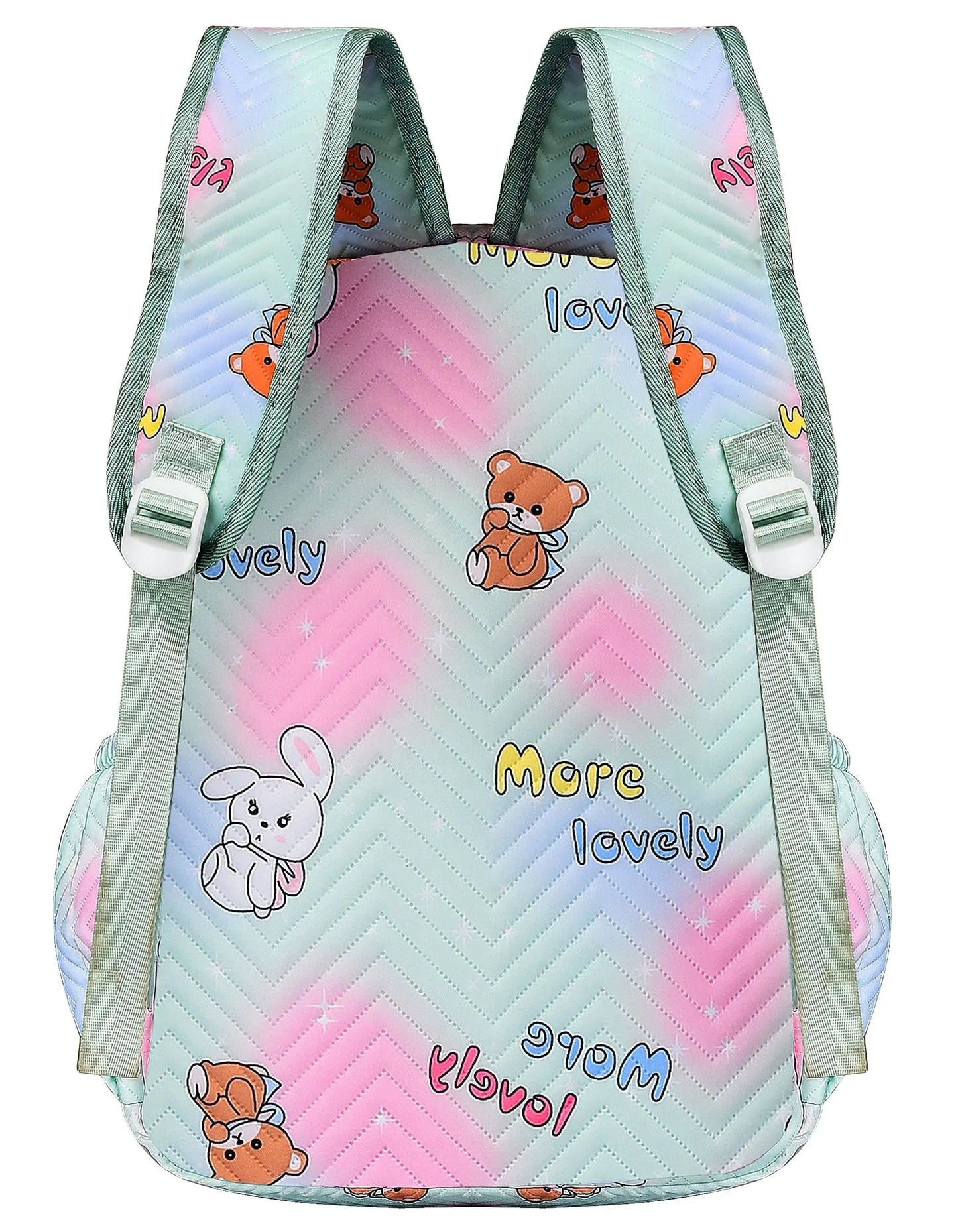 clouds love 15.6 Inch College Cute Bookbag Anti Theft Women Casual backpack for Teen School Girls laptop bag (Green) optima-bags