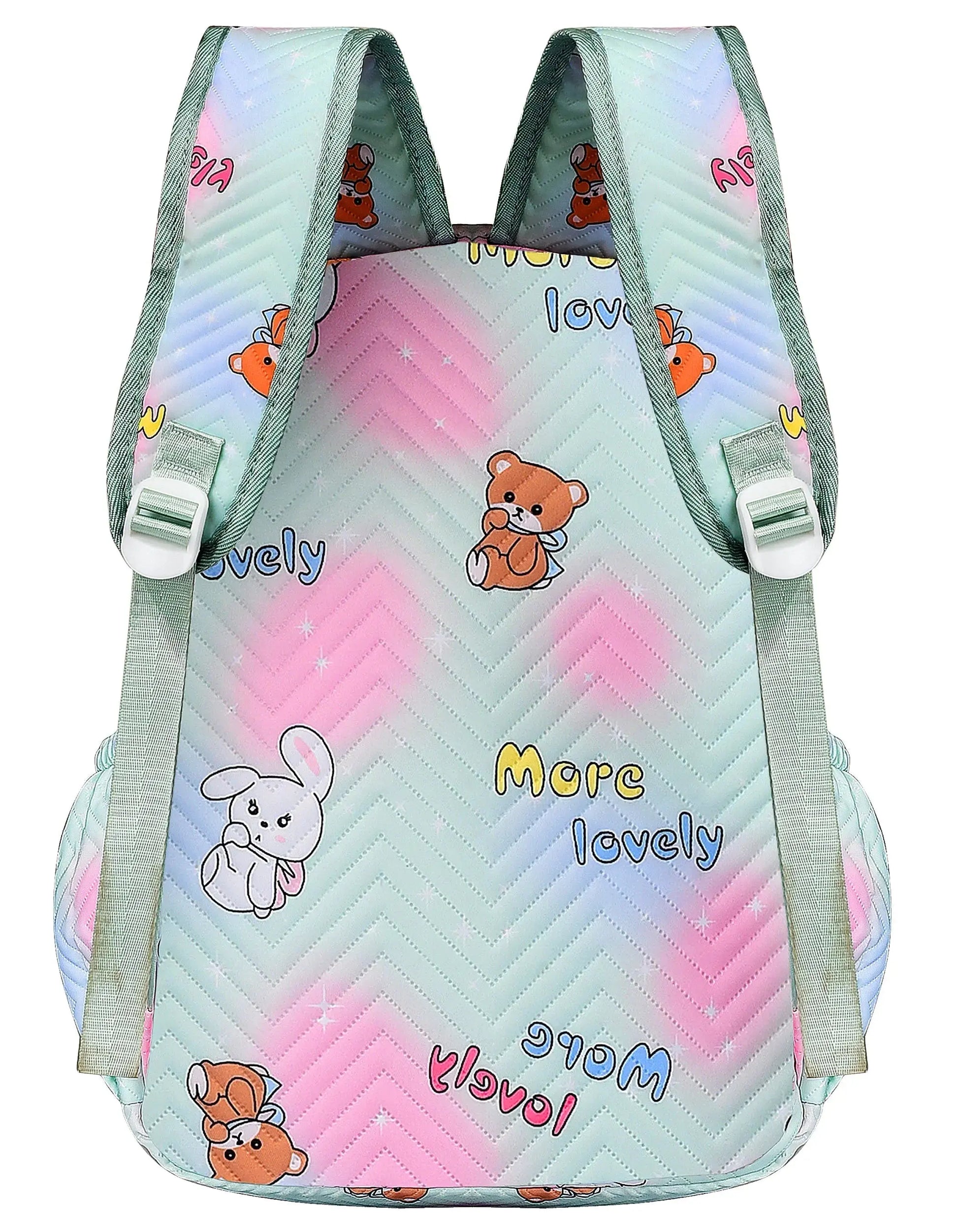 clouds love 15.6 Inch College Cute Bookbag Anti Theft Women Casual backpack for Teen School Girls laptop bag (Green) optima-bags