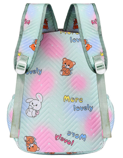 clouds love 15.6 Inch College Cute Bookbag Anti Theft Women Casual backpack for Teen School Girls laptop bag (Green) optima-bags