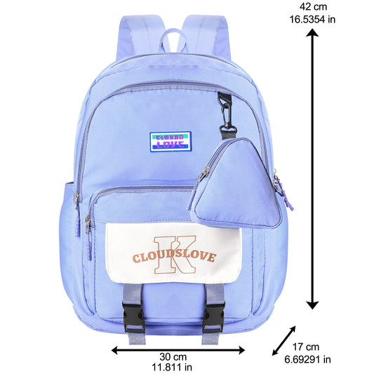 clouds love School Backpacks for Teen Girls - Laptop Backpacks 15.6 Inch College Cute Bookbag Anti Theft Women Casual Daypack(Purple) optima-bags